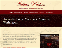 Tablet Screenshot of italiankitchenspokane.com